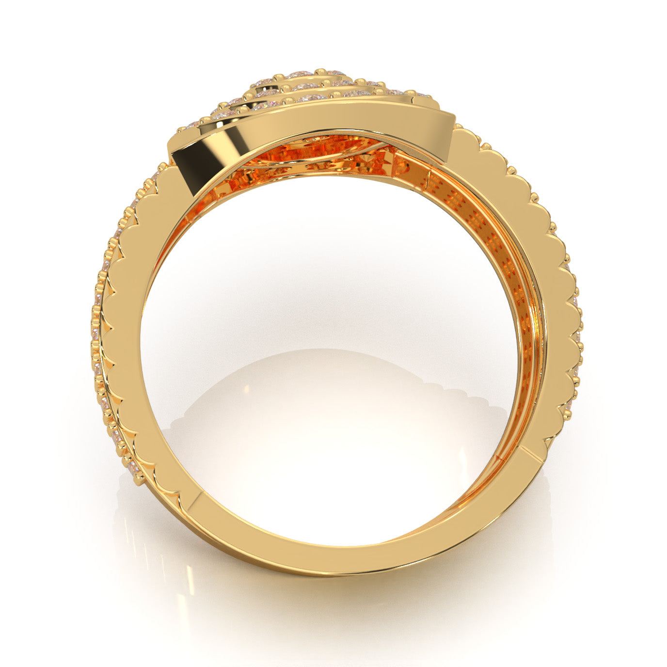 2.00 ct Natural Diamond Engagement Rings in 14k Yellow Gold