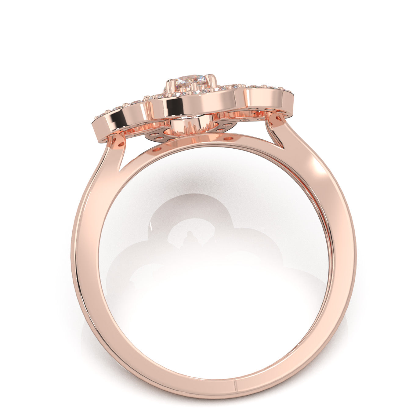 0.66 ct Natural Diamond Fancy Rings in 14k Rose Gold