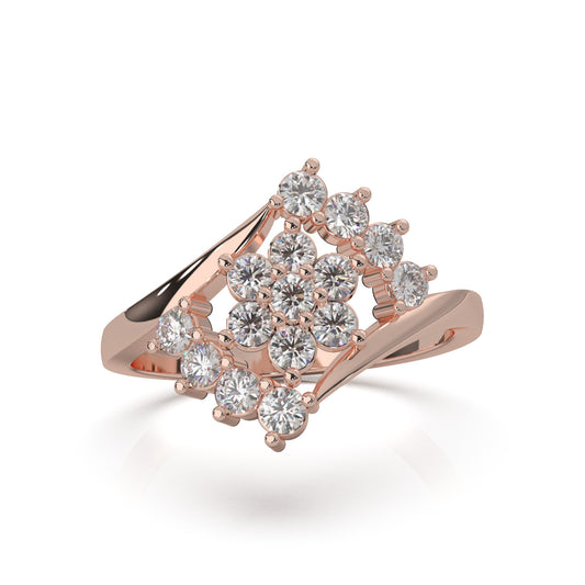 0.80 ct Moissanite Fancy Rings in 14k Rose Gold