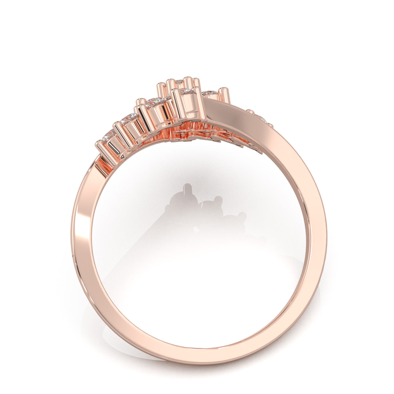 0.80 ct Moissanite Fancy Rings in 10k Rose Gold