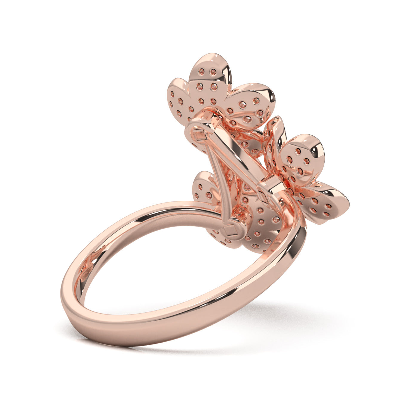 0.75 ct Moissanite Fancy Rings in 14k Rose Gold