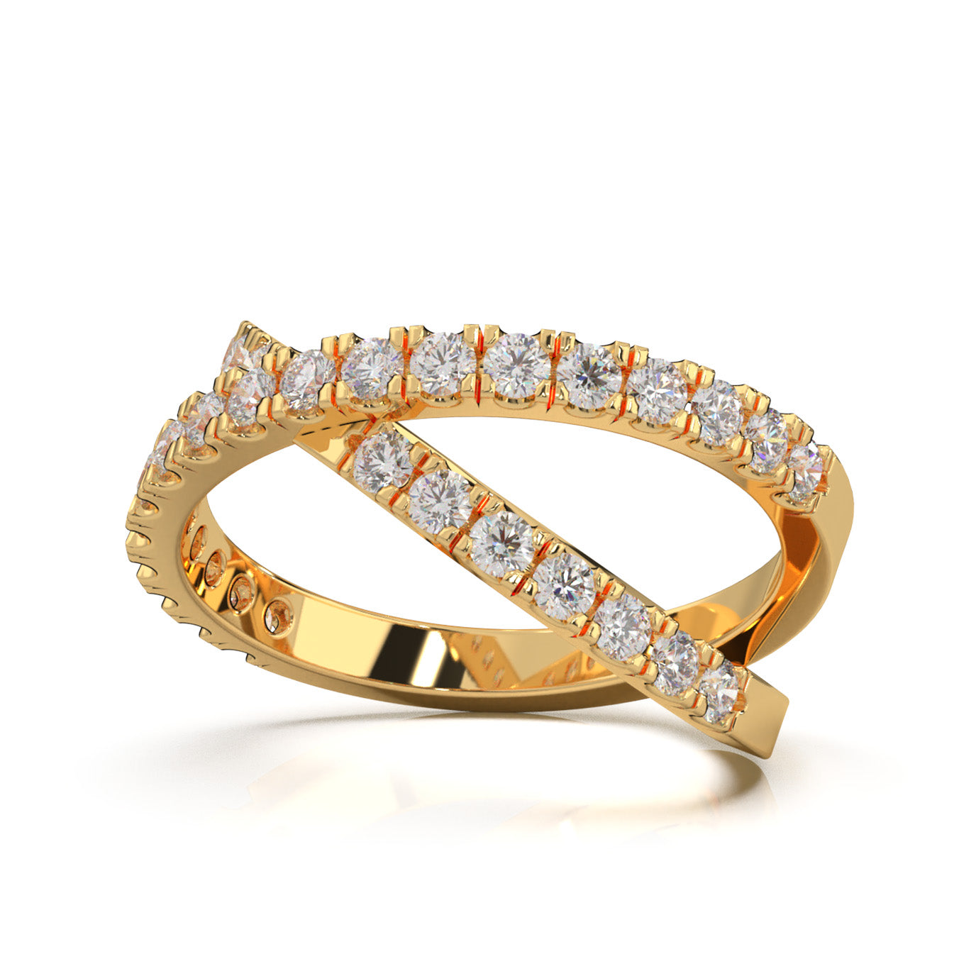 1.10 ct Natural Diamond Fancy Rings in 10k Yellow Gold