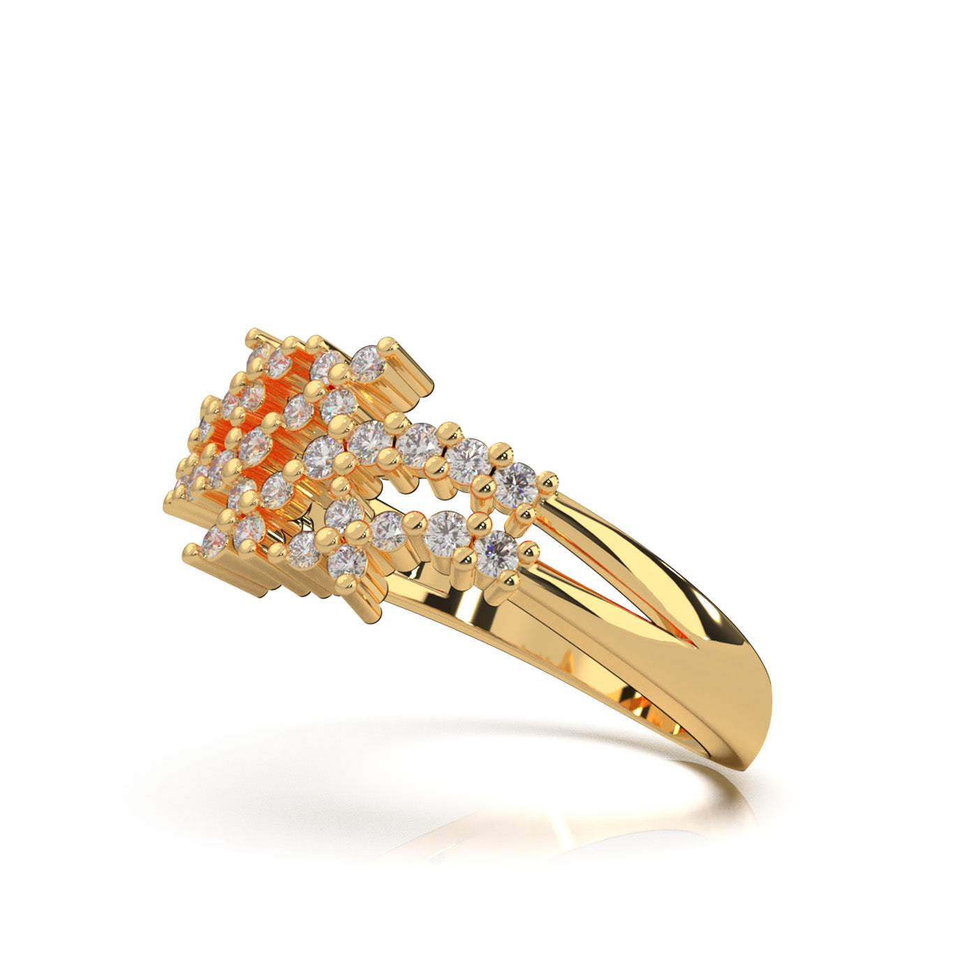 0.33 ct Moissanite Fancy Rings in 10k Yellow Gold