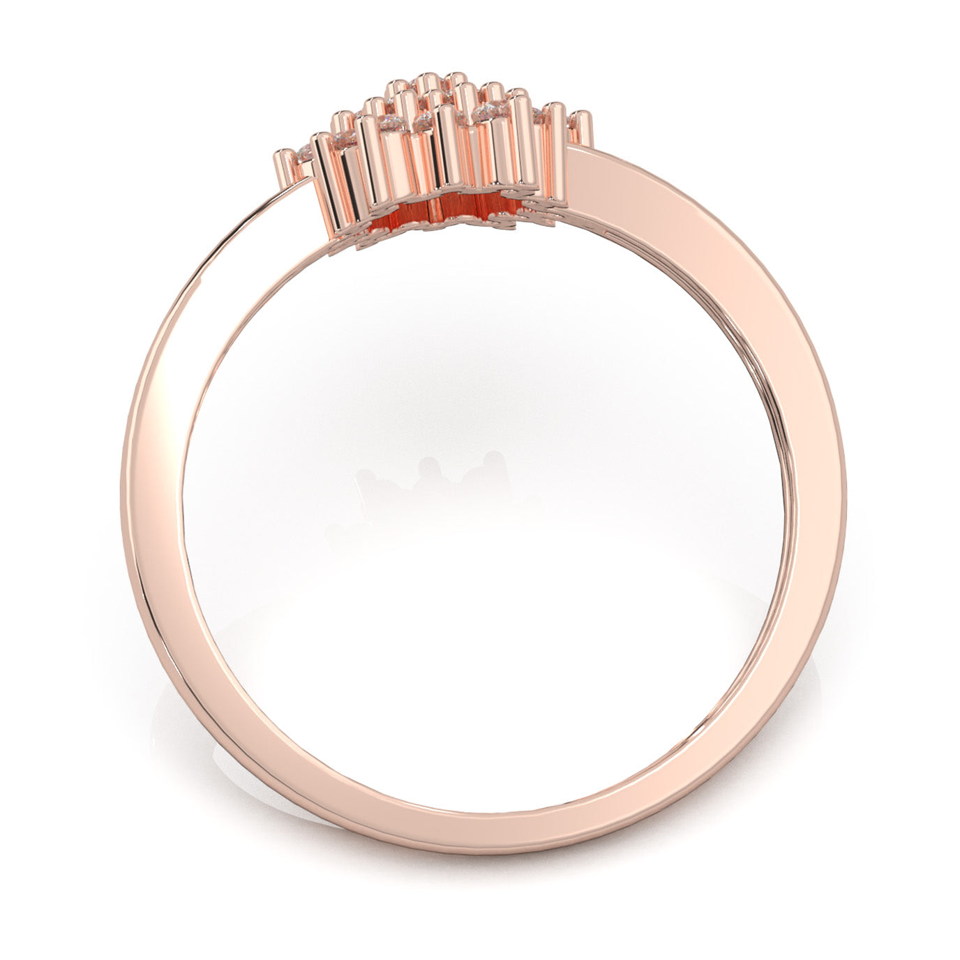 0.40 ct Moissanite Engagement Rings in 14k Rose Gold