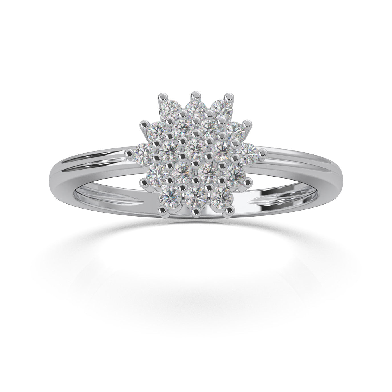 0.40 ct Natural Diamond Engagement Rings in 10k White Gold