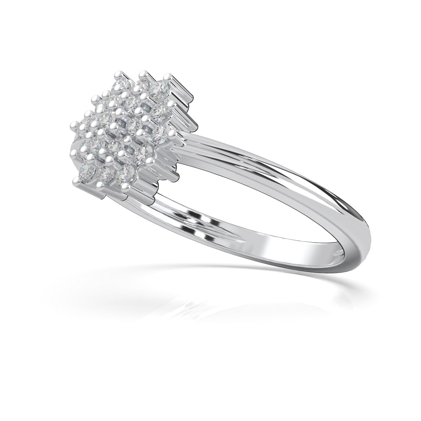 0.40 ct Natural Diamond Engagement Rings in 10k White Gold