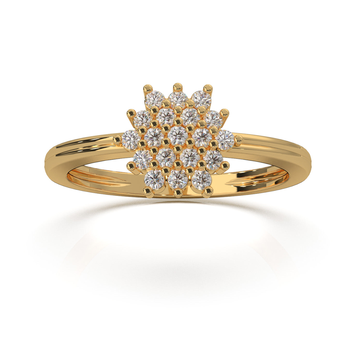 0.40 ct Moissanite Engagement Rings in 14k Yellow Gold