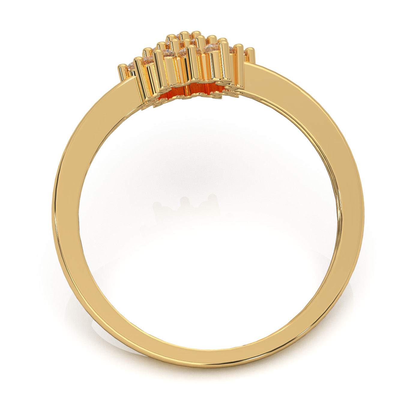 0.40 ct Moissanite Engagement Rings in 14k Yellow Gold