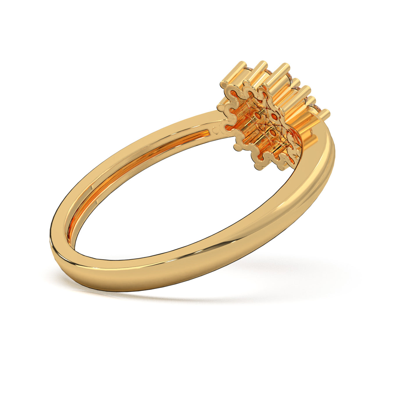 0.40 ct Moissanite Engagement Rings in 10k Yellow Gold