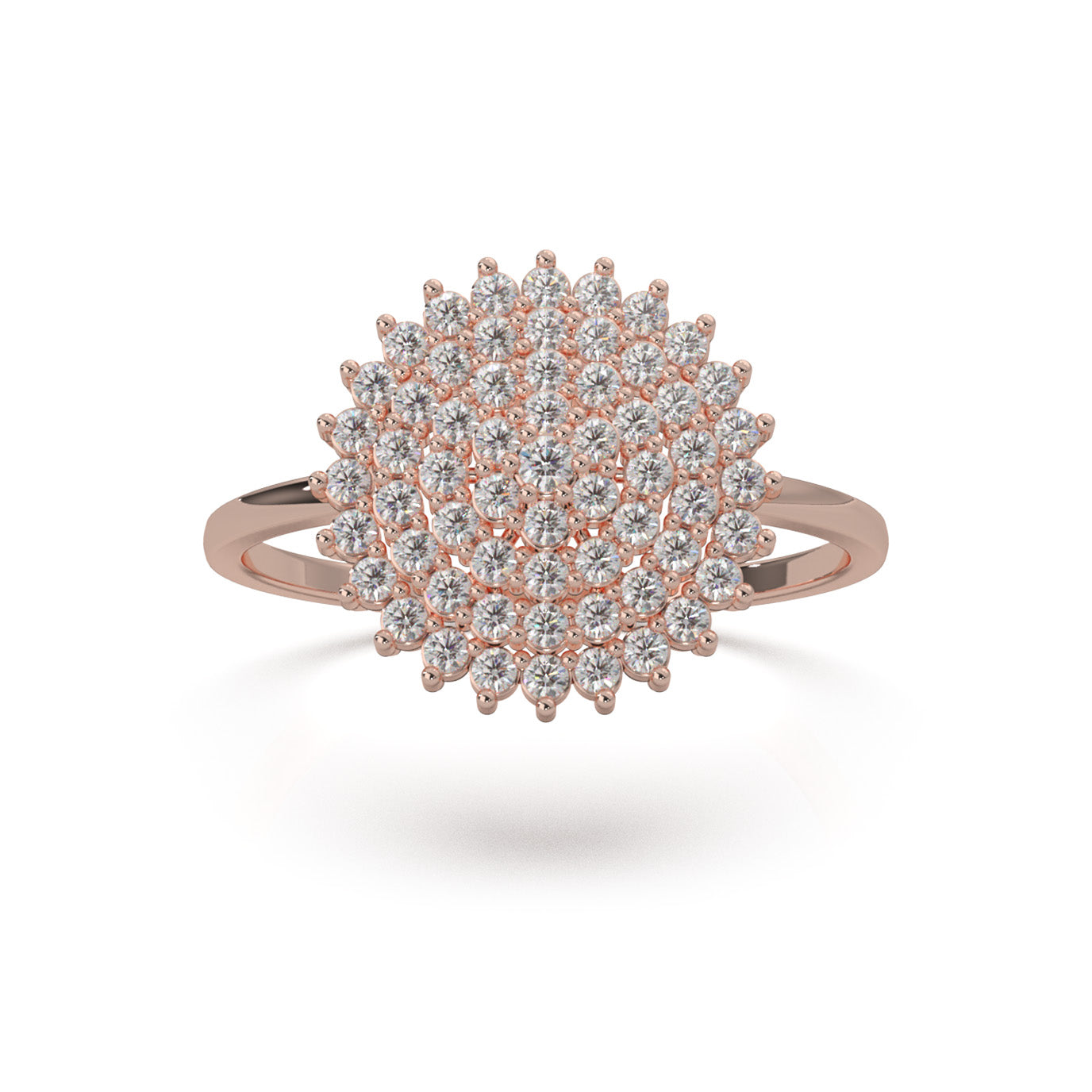 0.60 ct Lab Grown Diamond Engagement Rings in 14k Rose Gold