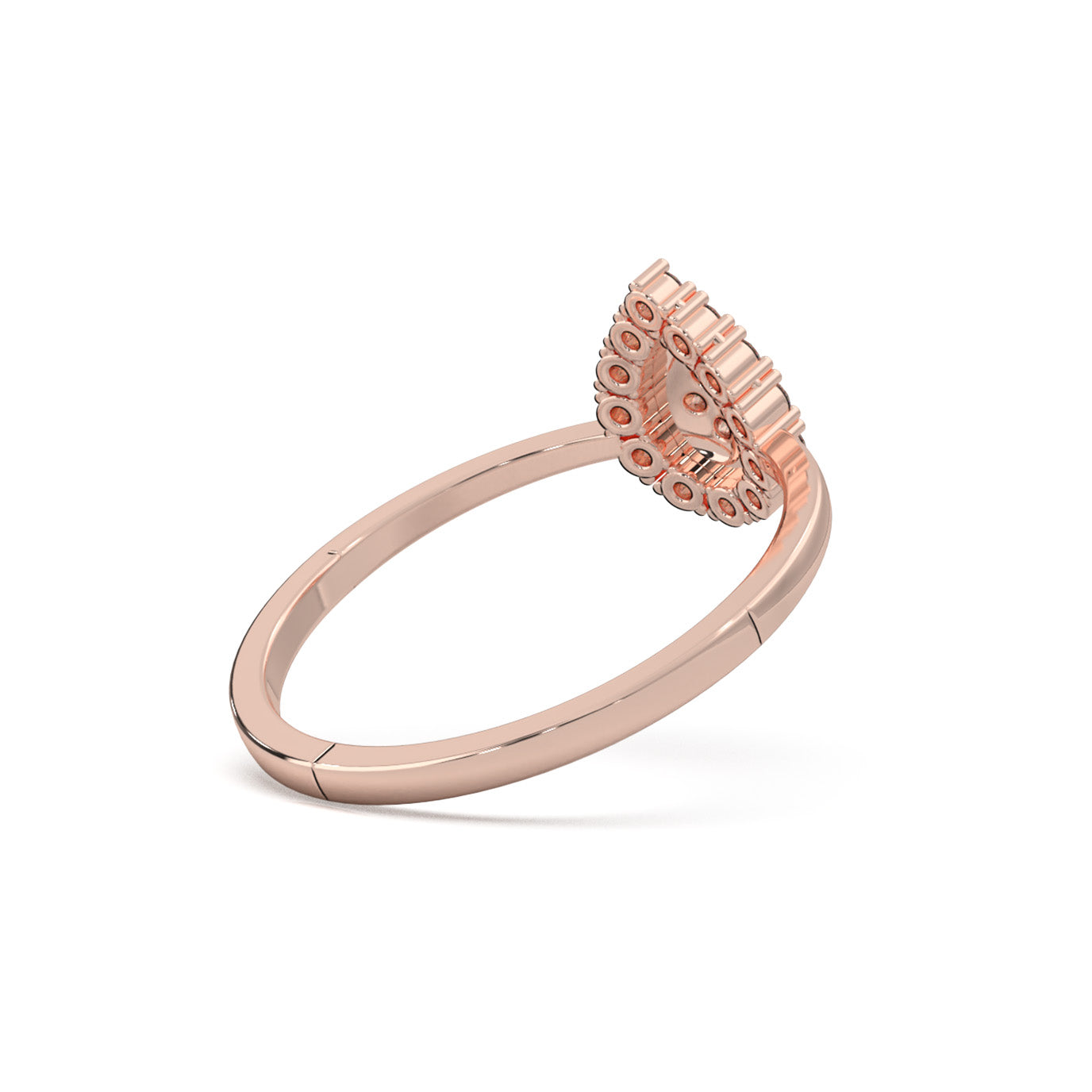 0.20 ct Natural Diamond Fancy Rings in 14k Rose Gold