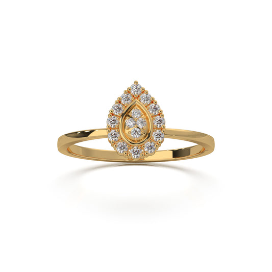 0.20 ct Natural Diamond Fancy Rings in 10k Yellow Gold