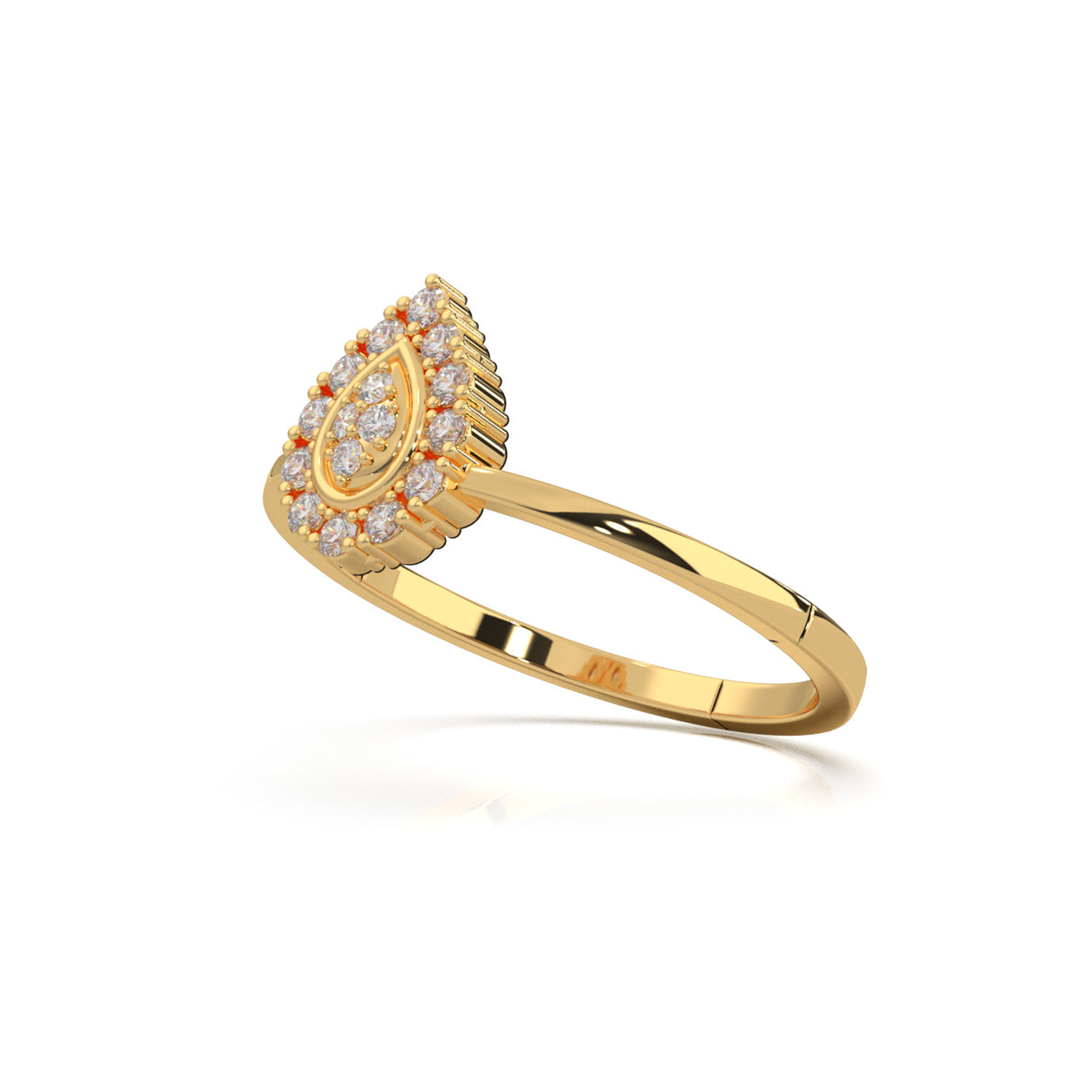 0.20 ct Moissanite Fancy Rings in 10k Yellow Gold
