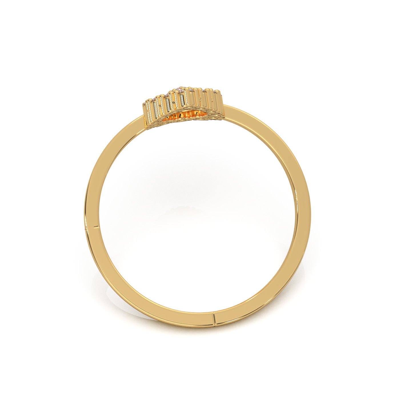 0.20 ct Moissanite Fancy Rings in 10k Yellow Gold