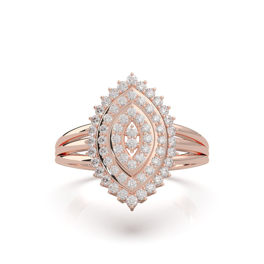 0.66 ct Lab Grown Diamond Fancy Rings in 14k Rose Gold