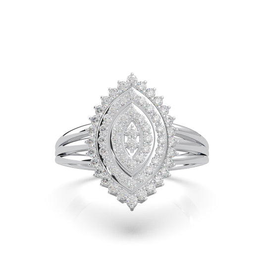 0.66 ct Lab Grown Diamond Fancy Rings in 14k White Gold