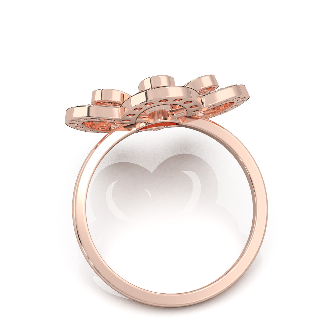 0.66 ct Moissanite Fancy Rings in 10k Rose Gold