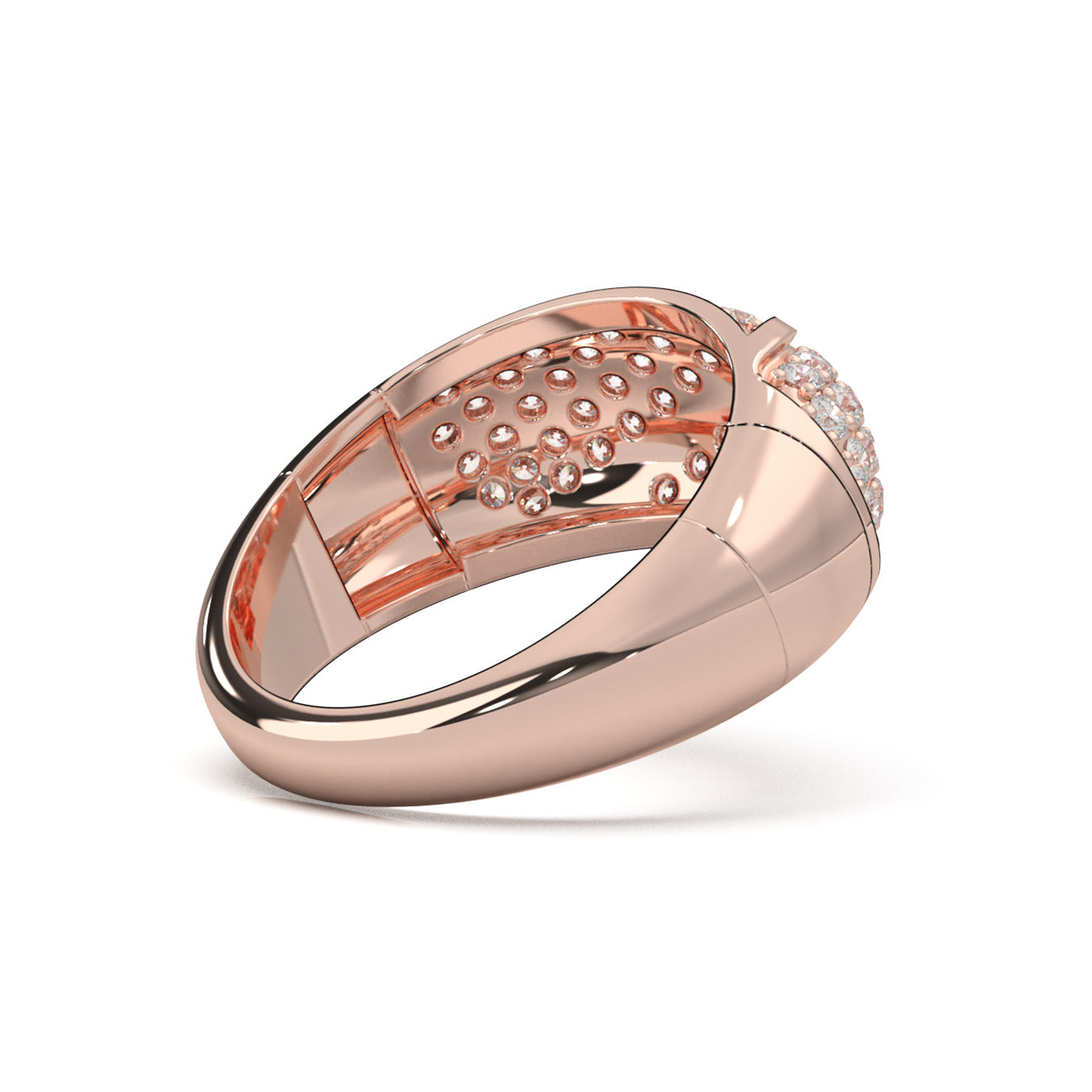 1.10 ct Natural Diamond Wedding Bands in 10k Rose Gold