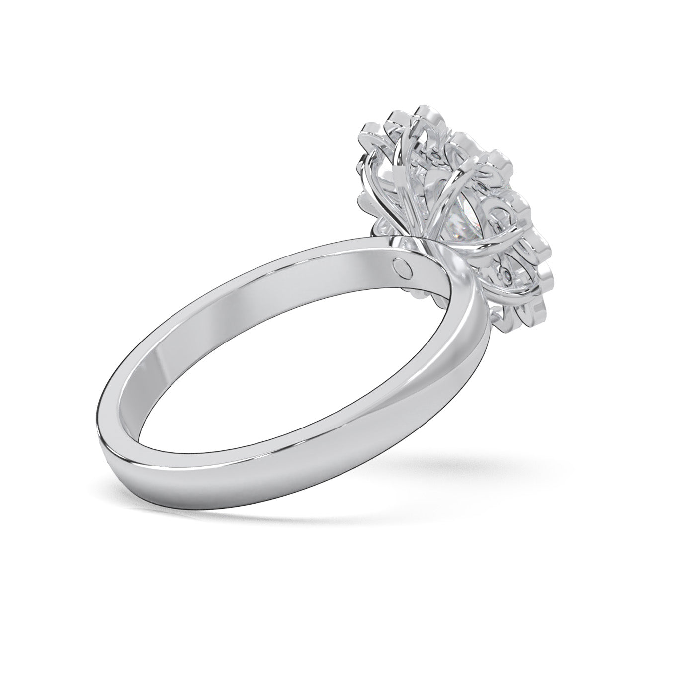 0.45 ct Moissanite Fancy Rings in 10k White Gold