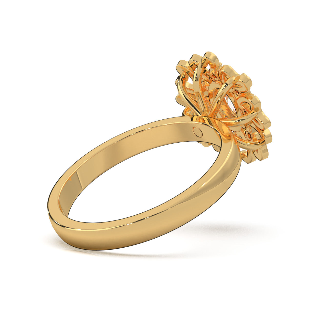 0.45 ct Moissanite Fancy Rings in 10k Yellow Gold