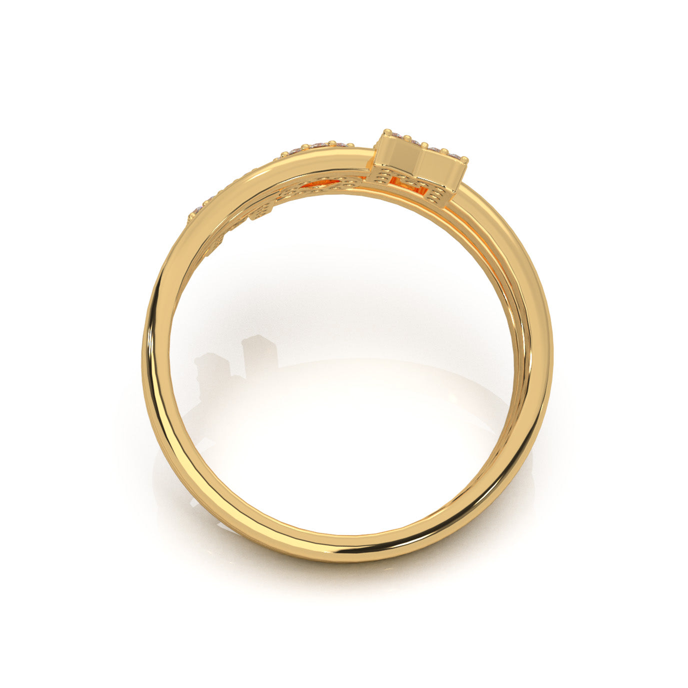 0.10 ct Lab Grown Diamond Fancy Rings in 14k Yellow Gold