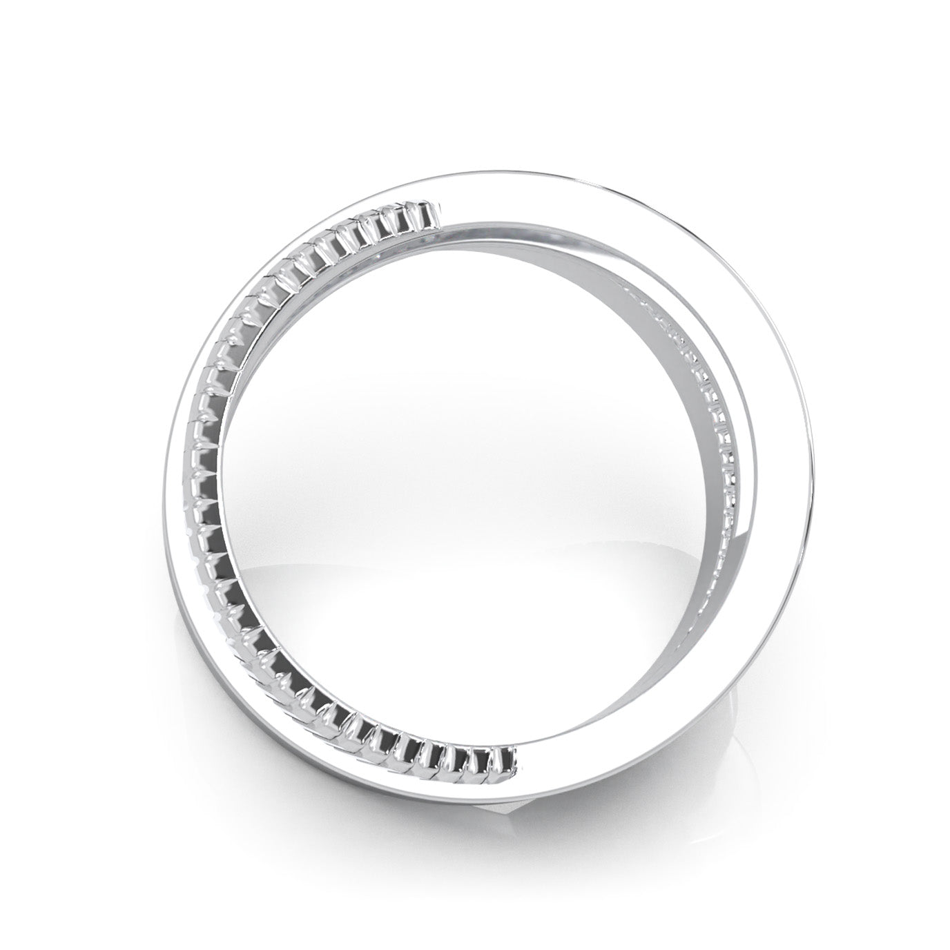 0.66 ct Natural Diamond Fancy Rings in 14k White Gold