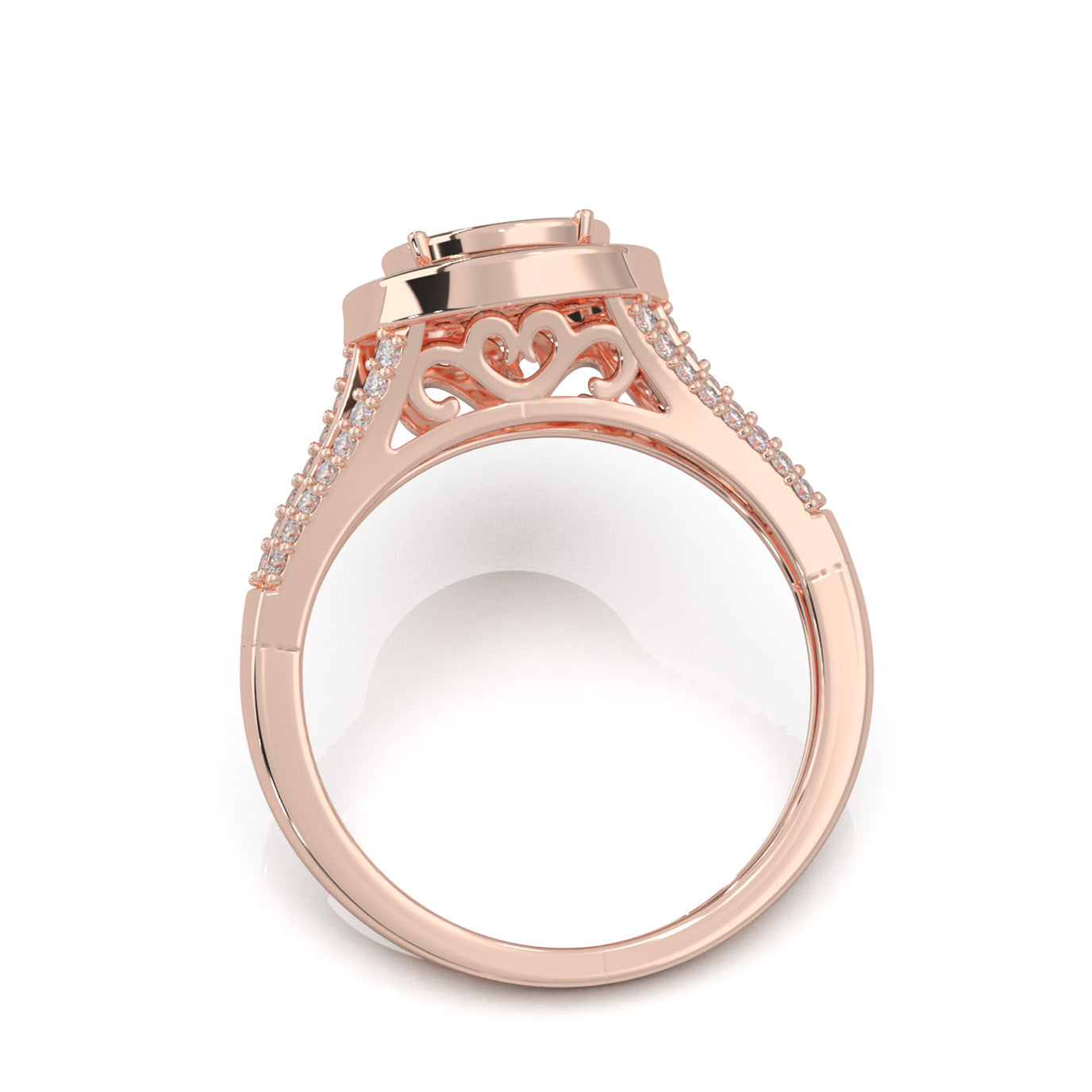 0.50 ct Lab Grown Diamond Engagement Rings in 14k Rose Gold