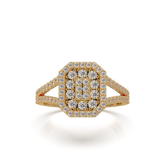 0.85 ct Lab Grown Diamond Engagement Rings in 14k Yellow Gold