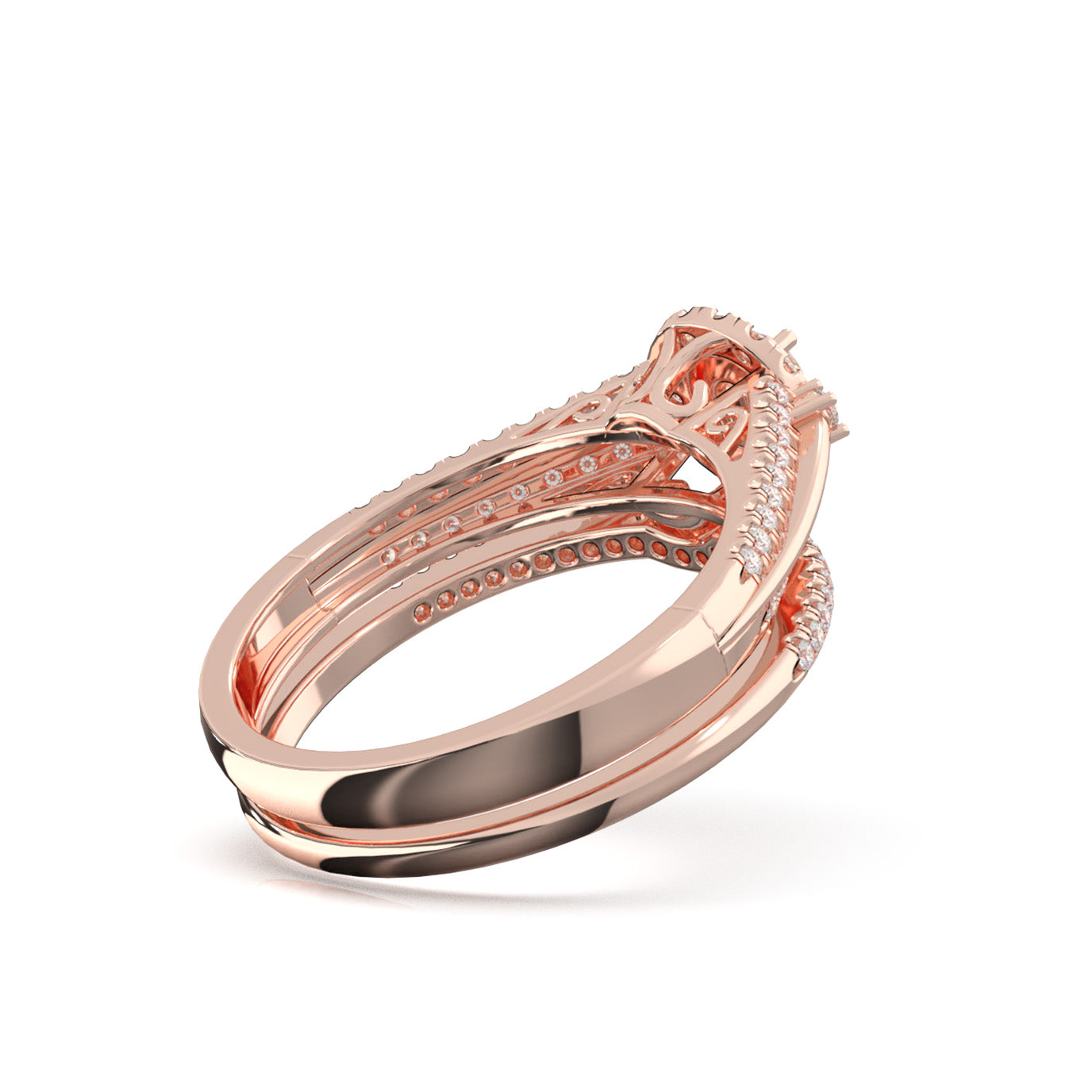 0.60 ct Lab Grown Diamond Engagement Sets in 14k Rose Gold