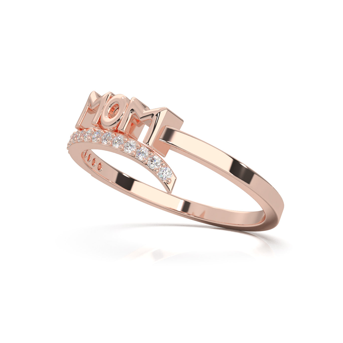 0.20 ct Moissanite Fancy Rings in 14k Rose Gold