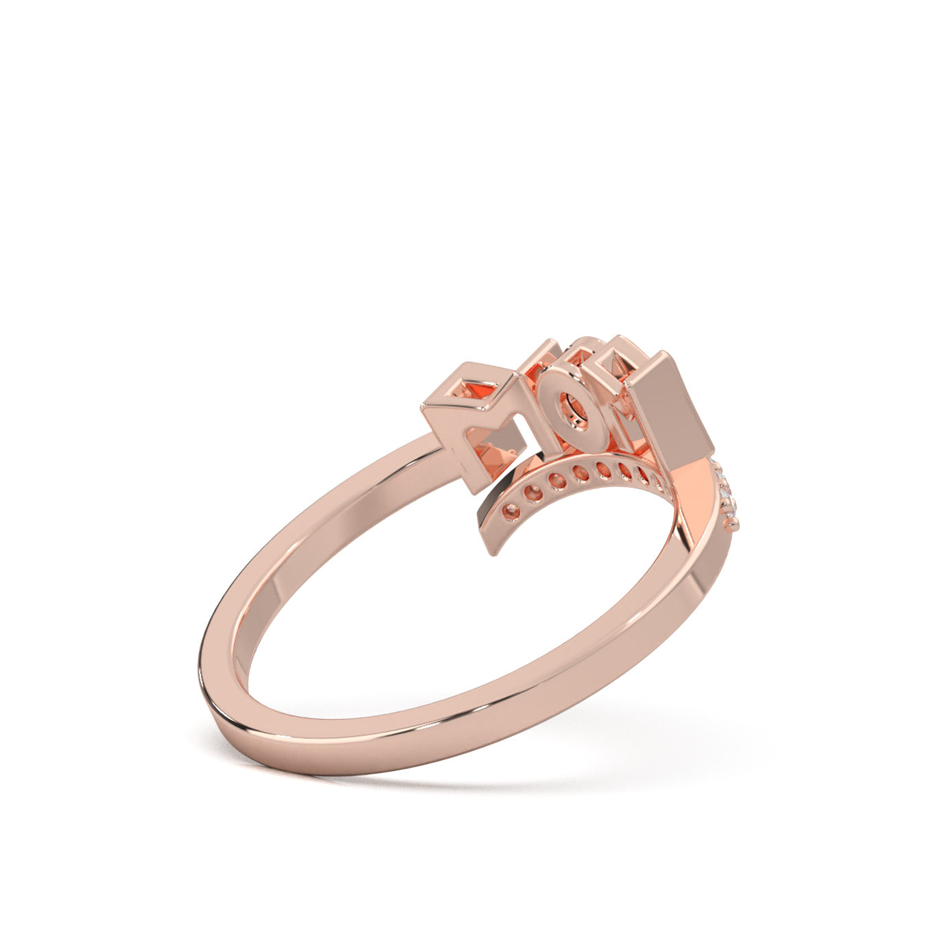 0.10 ct Moissanite Fancy Rings in 14k Rose Gold