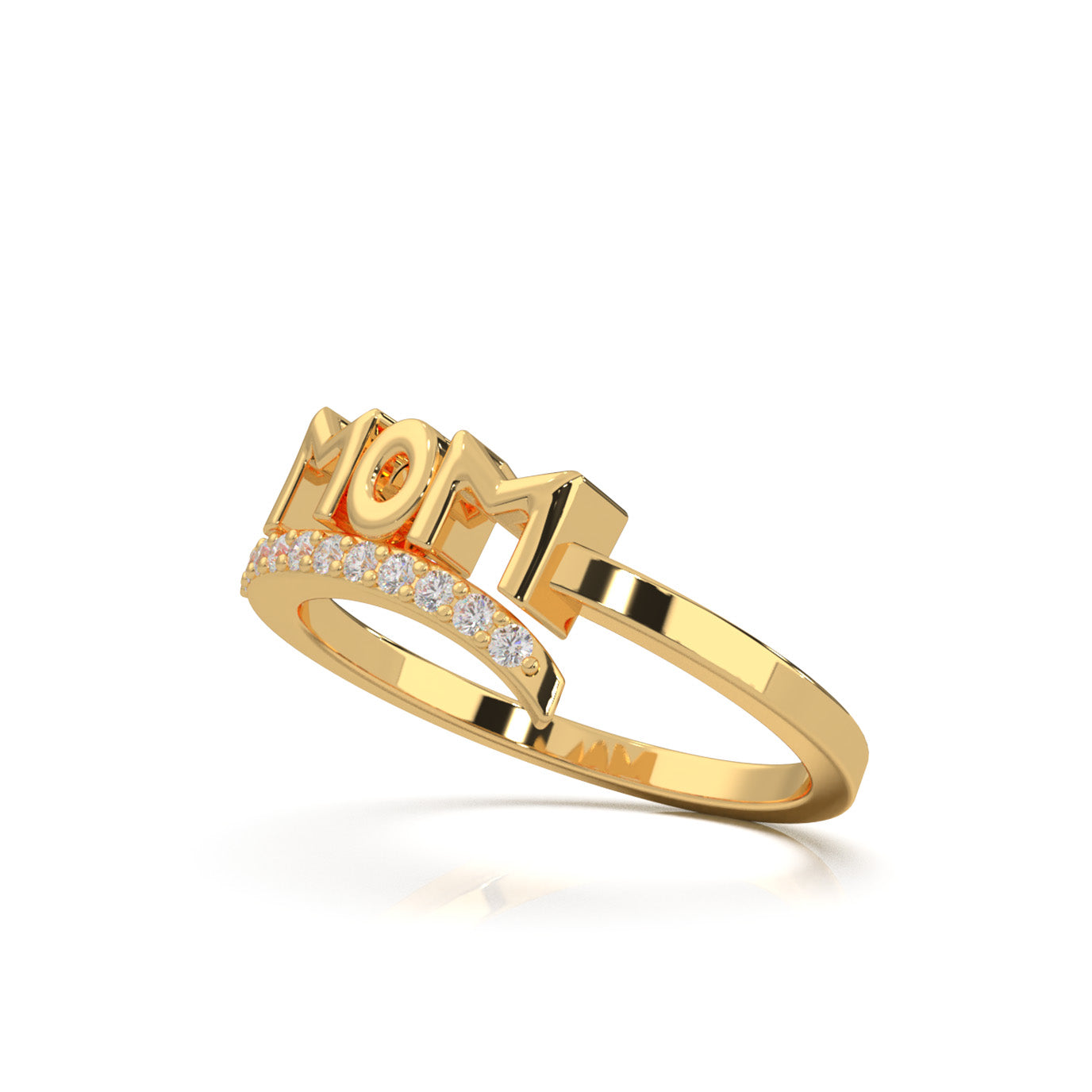 0.10 ct Moissanite Fancy Rings in 10k Yellow Gold