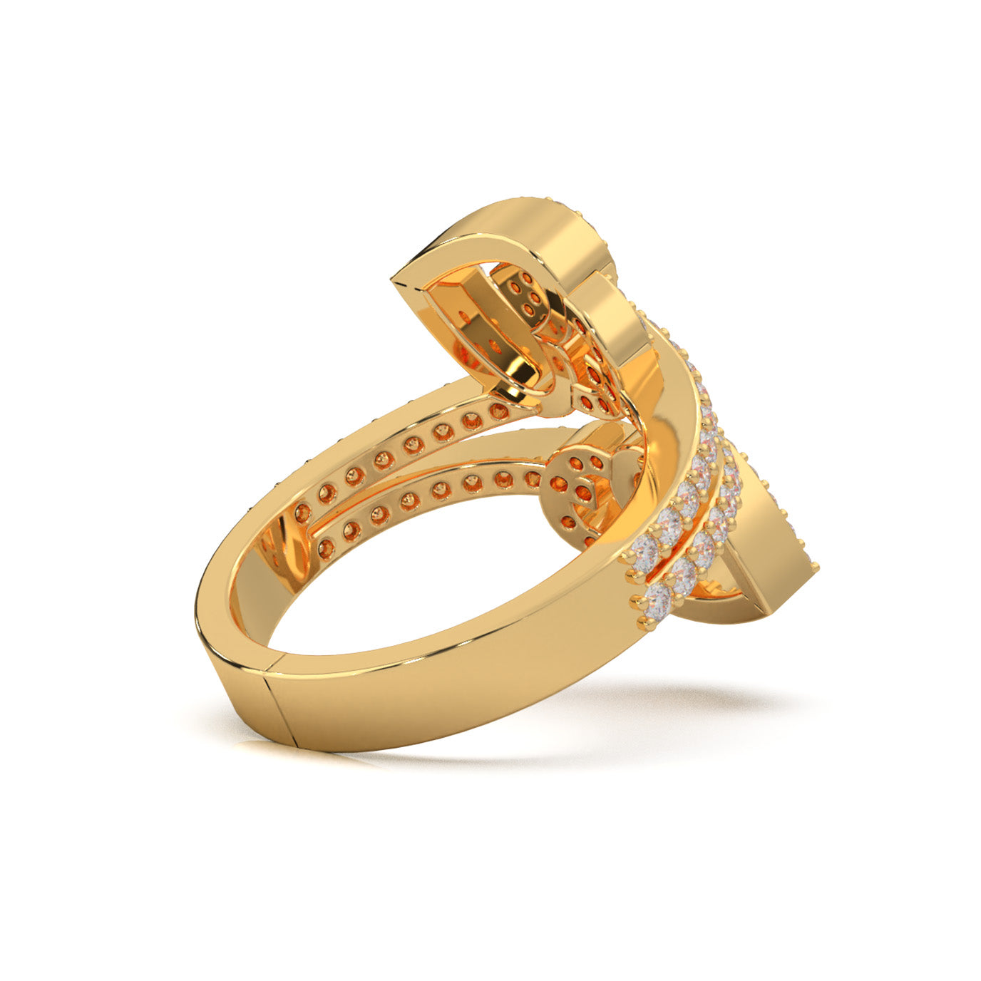 1.00 ct Moissanite Fancy Rings in 10k Yellow Gold