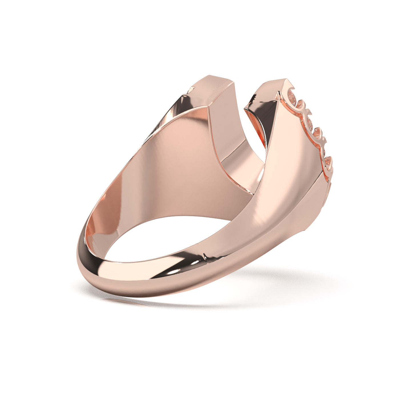 0.90 ct Moissanite Fancy Rings in 10k Rose Gold