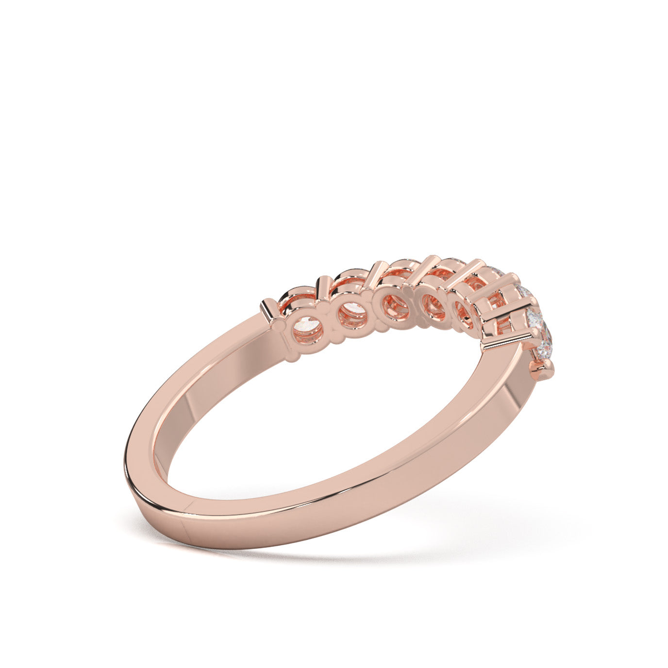 0.60 ct Lab Grown Diamond Wedding Bands in 14k Rose Gold