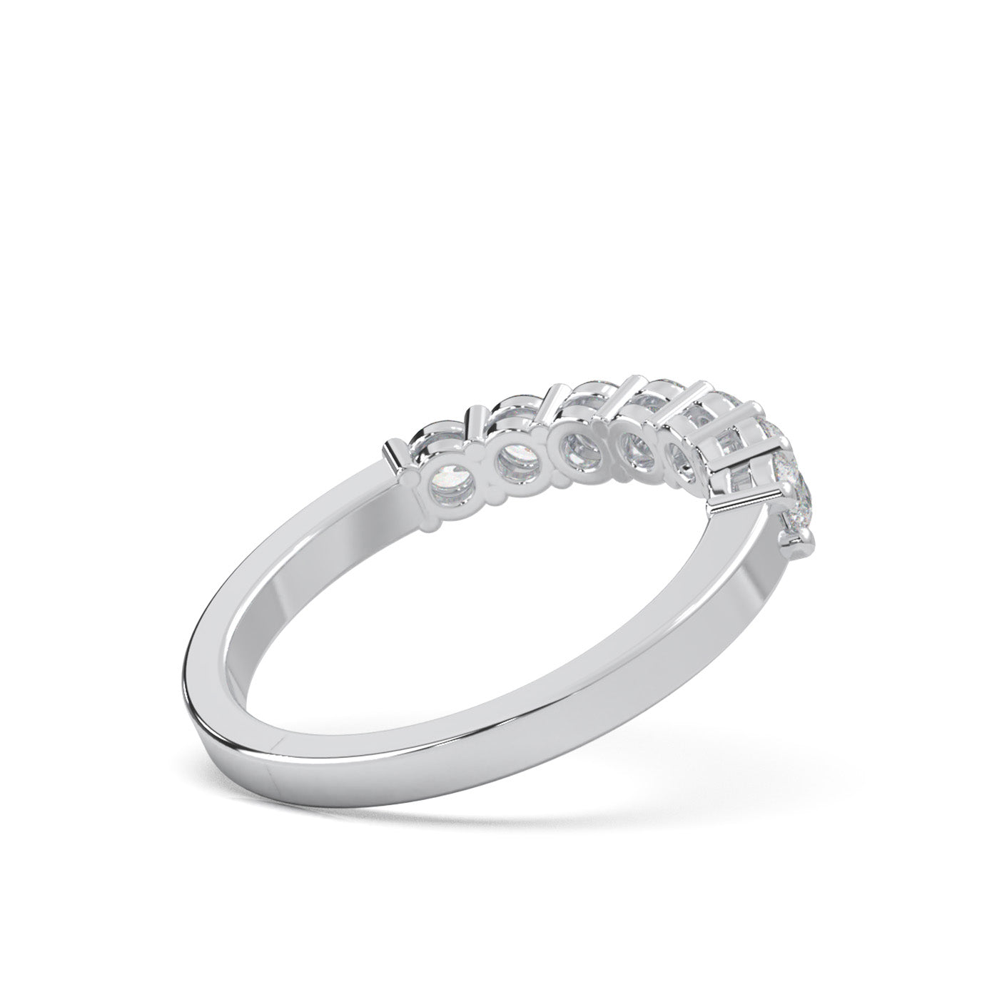 0.60 ct Natural Diamond Wedding Bands in 14k White Gold