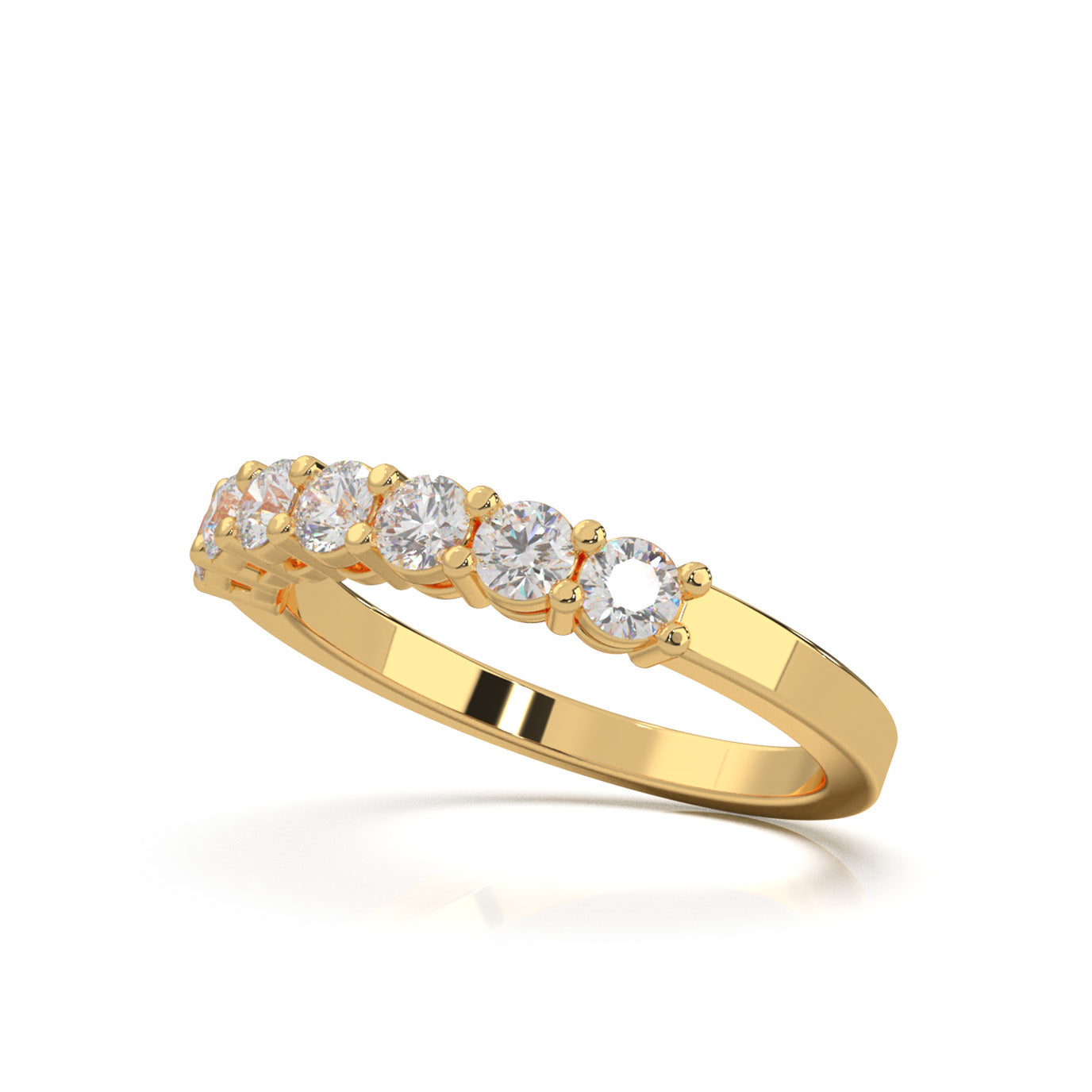 0.60 ct Lab Grown Diamond Wedding Bands in 14k Yellow Gold