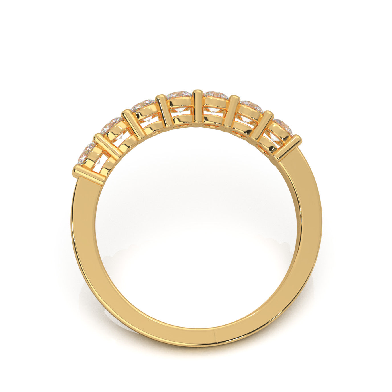 0.60 ct Lab Grown Diamond Wedding Bands in 14k Yellow Gold