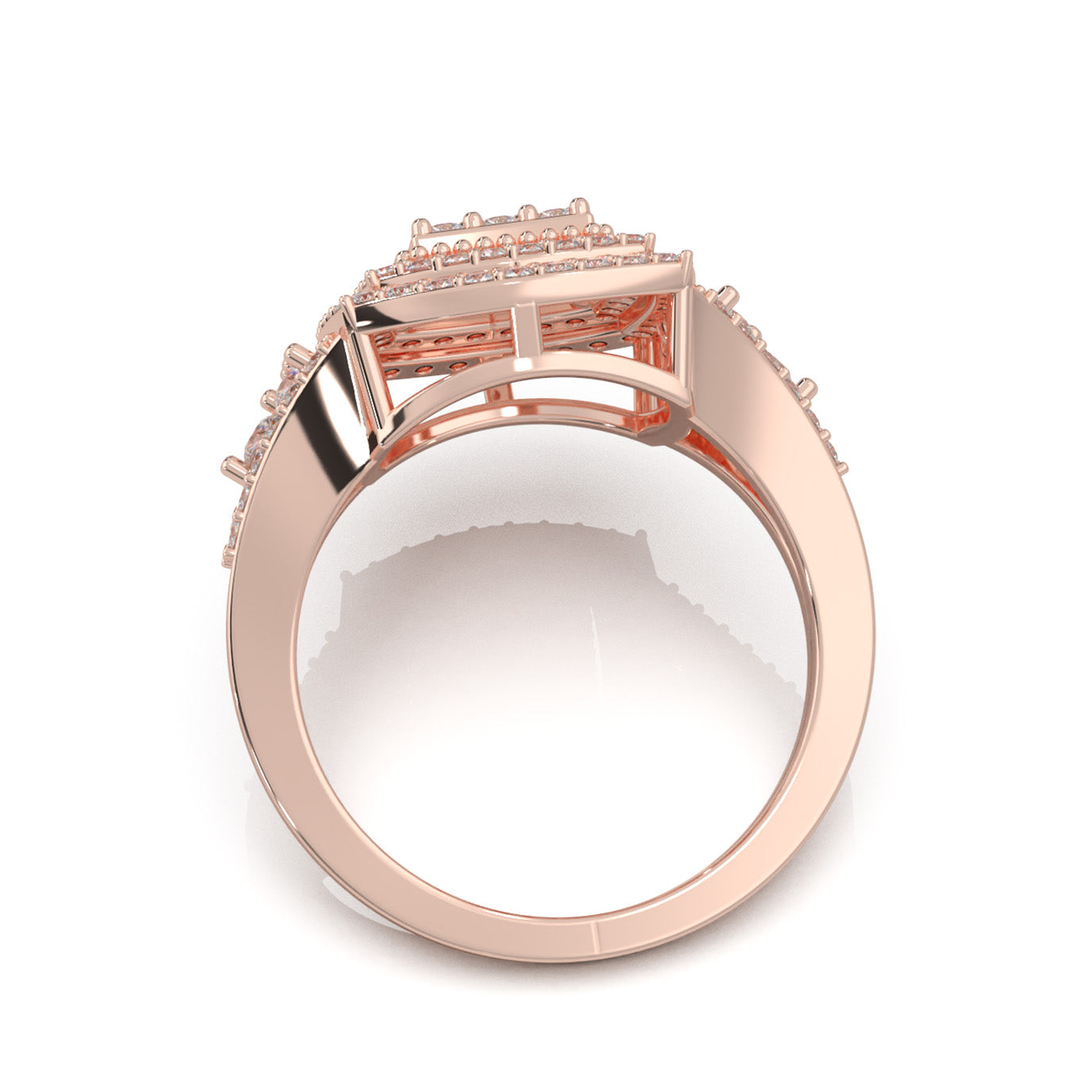 1.20 ct Lab Grown Diamond Engagement Rings in 14k Rose Gold