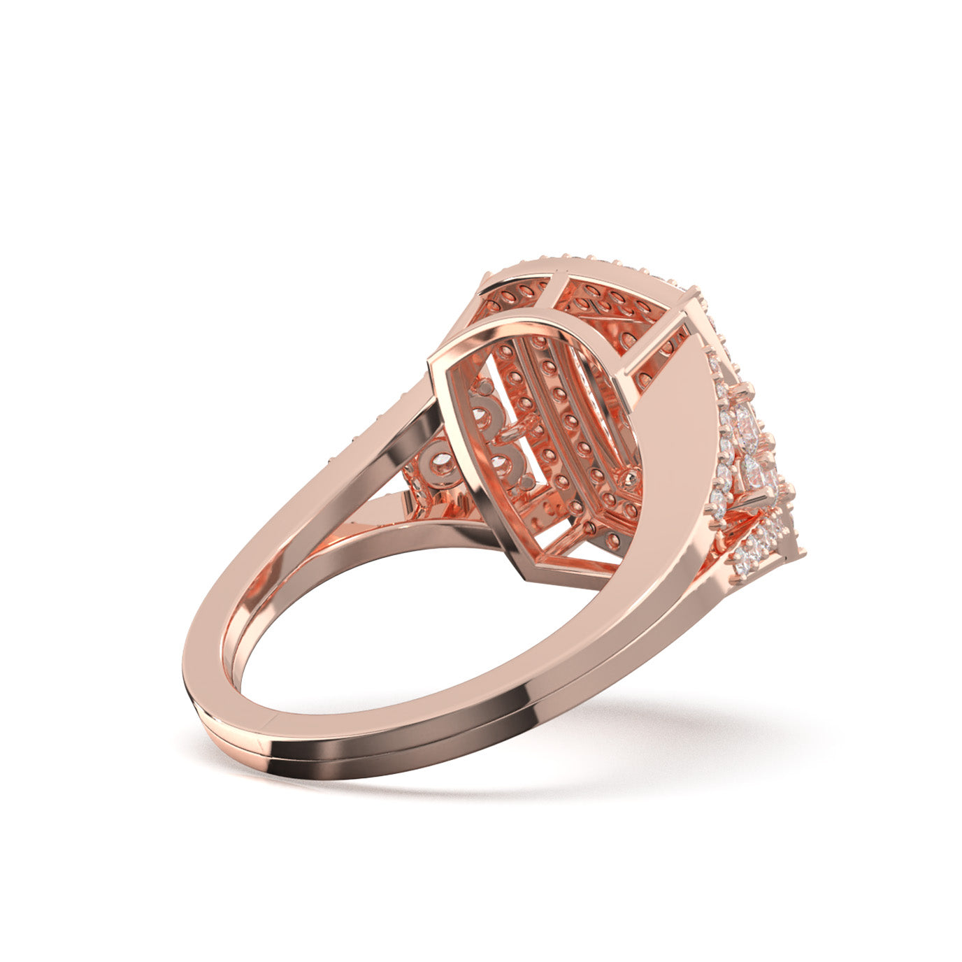 1.20 ct Natural Diamond Engagement Rings in 14k Rose Gold