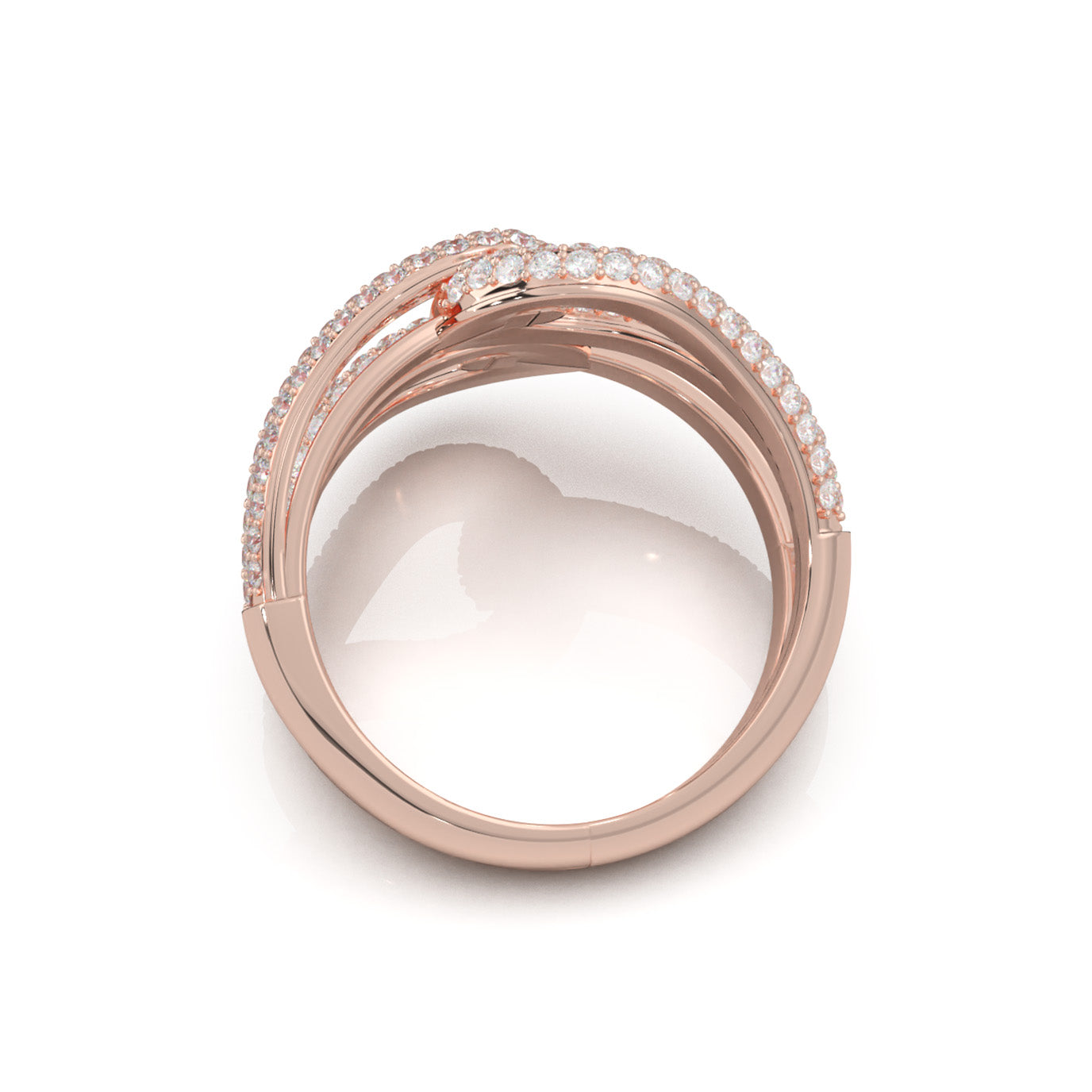 1.60 ct Moissanite Fancy Rings in 10k Rose Gold