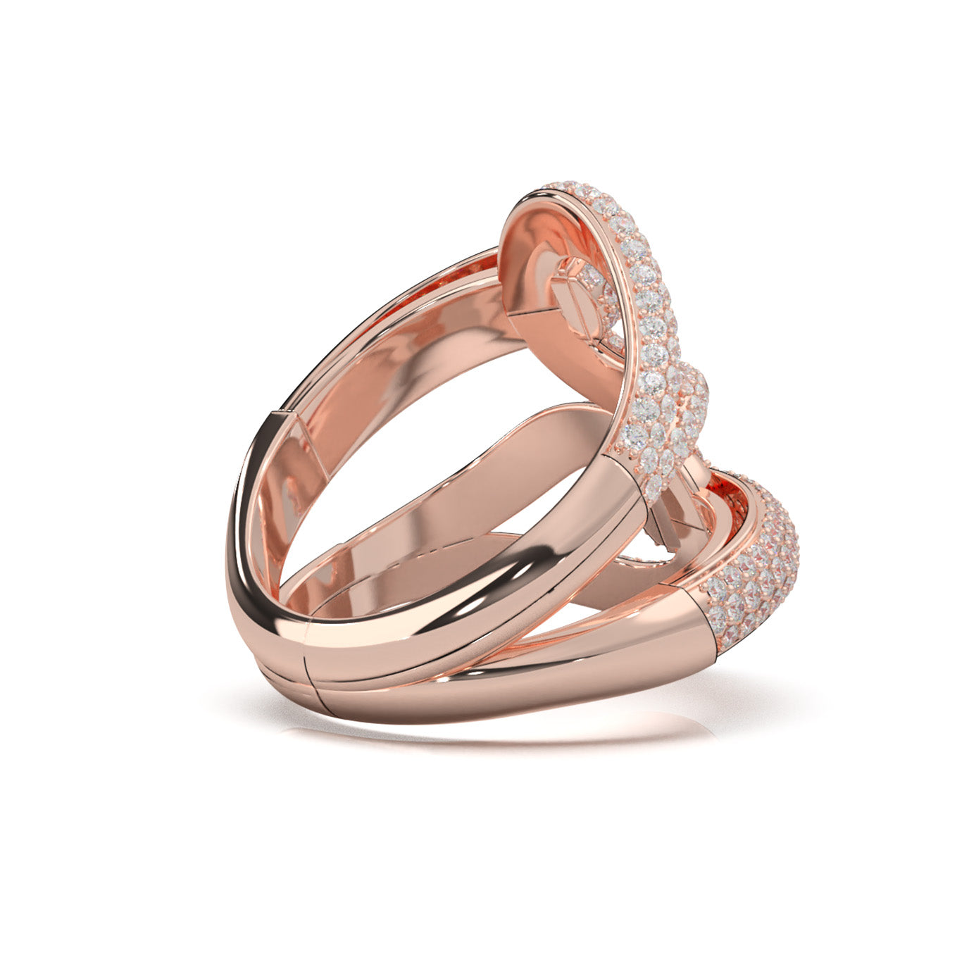 1.60 ct Lab Grown Diamond Fancy Rings in 14k Rose Gold