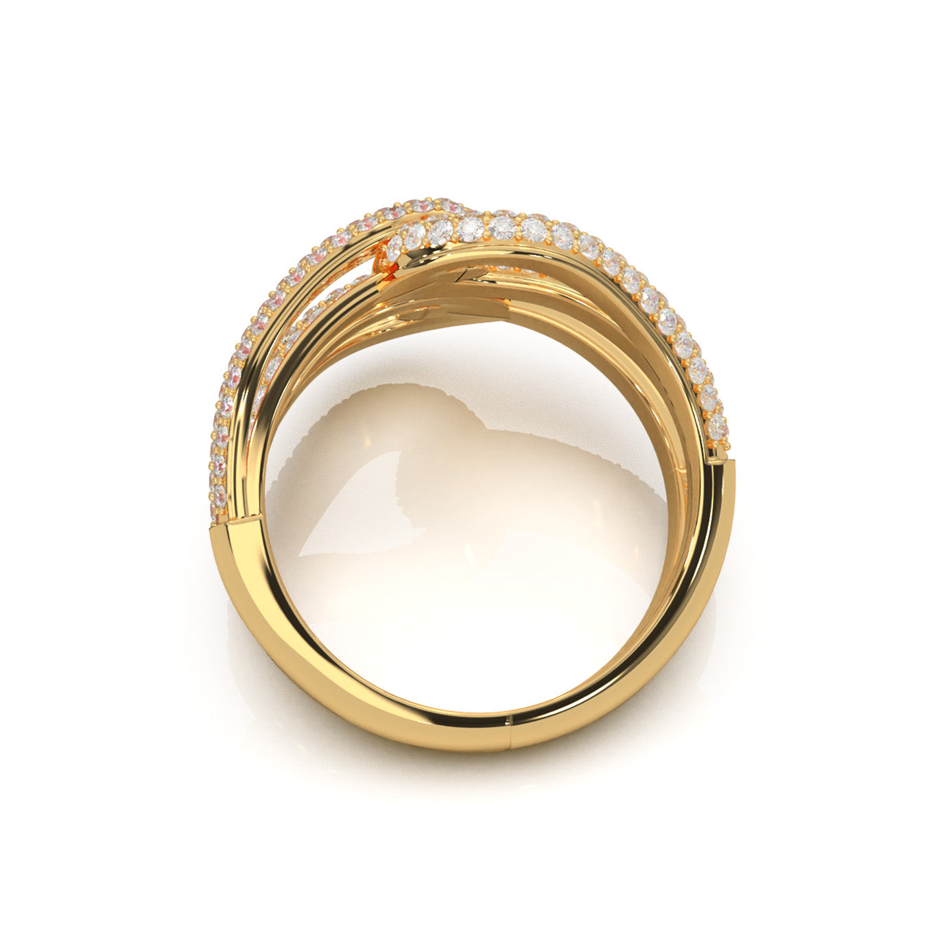 1.60 ct Lab Grown Diamond Fancy Rings in 14k Yellow Gold