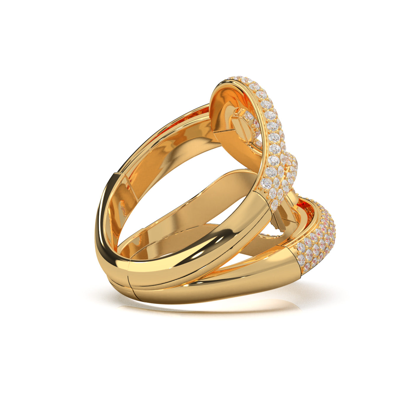 1.60 ct Moissanite Fancy Rings in 14k Yellow Gold