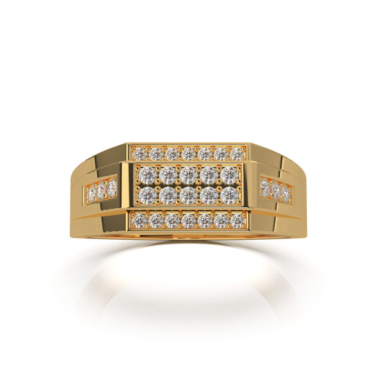 0.50 ct Lab Grown Diamond Mens Rings in 14k Yellow Gold