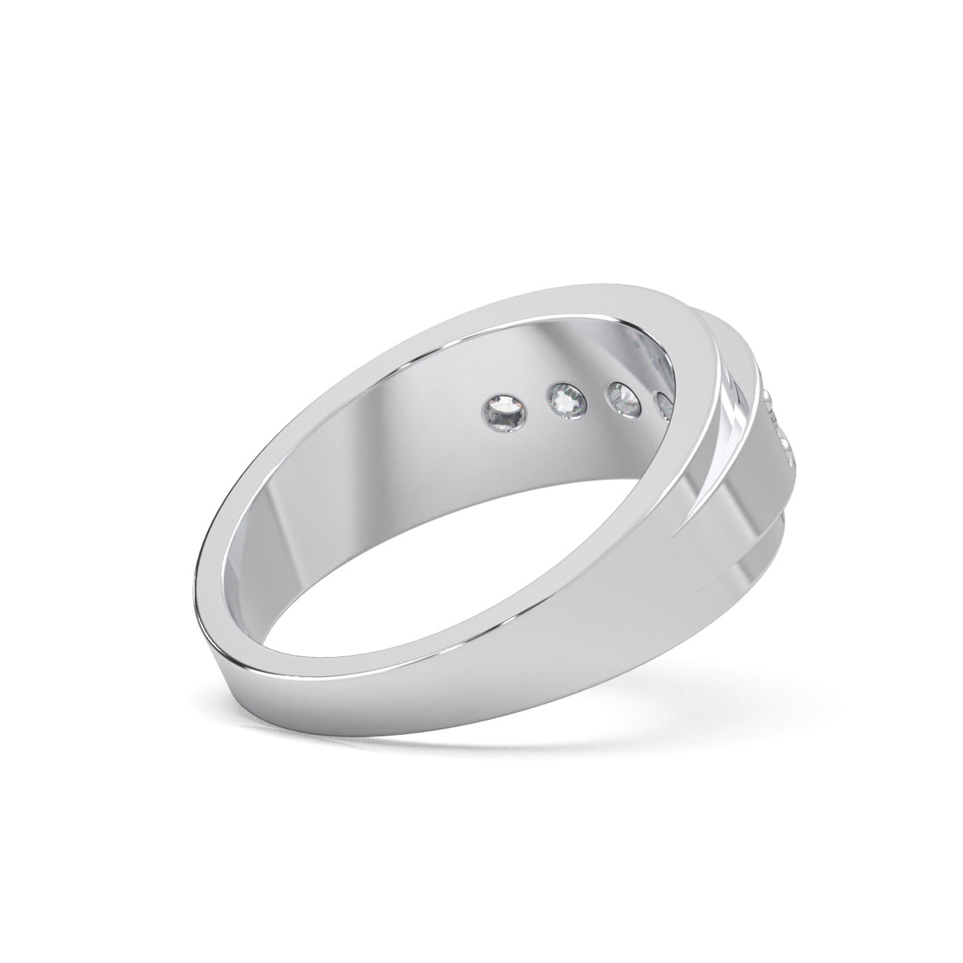 1.00 ct Moissanite Wedding Bands in 10k White Gold