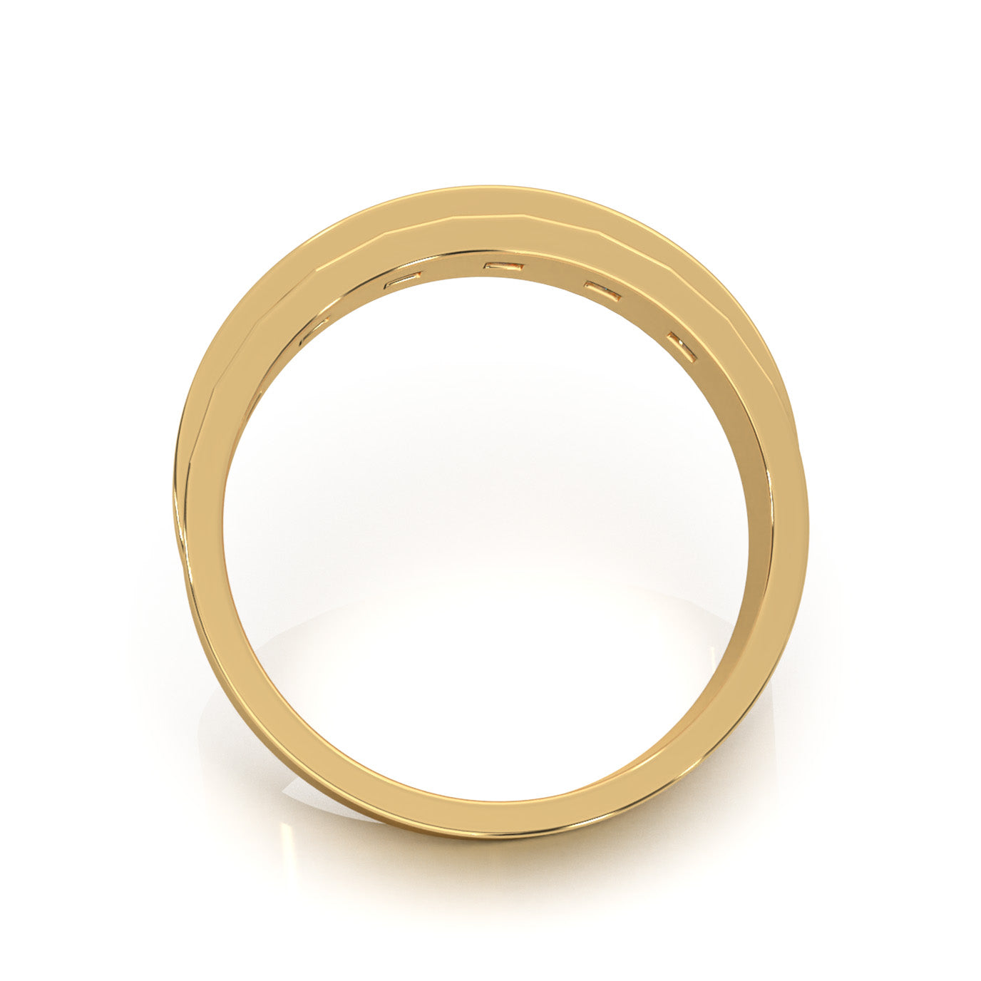 0.80 ct Moissanite Wedding Bands in 14k Yellow Gold