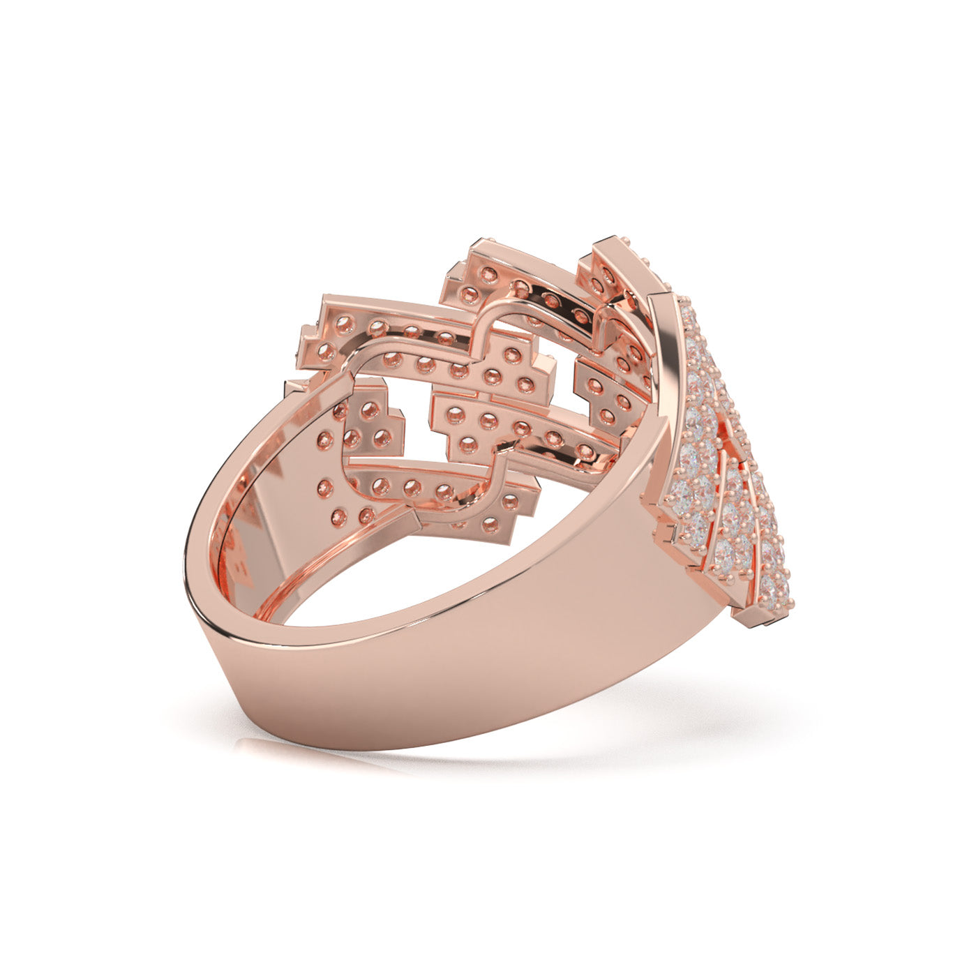 1.30 ct Moissanite Wedding Bands in 10k Rose Gold