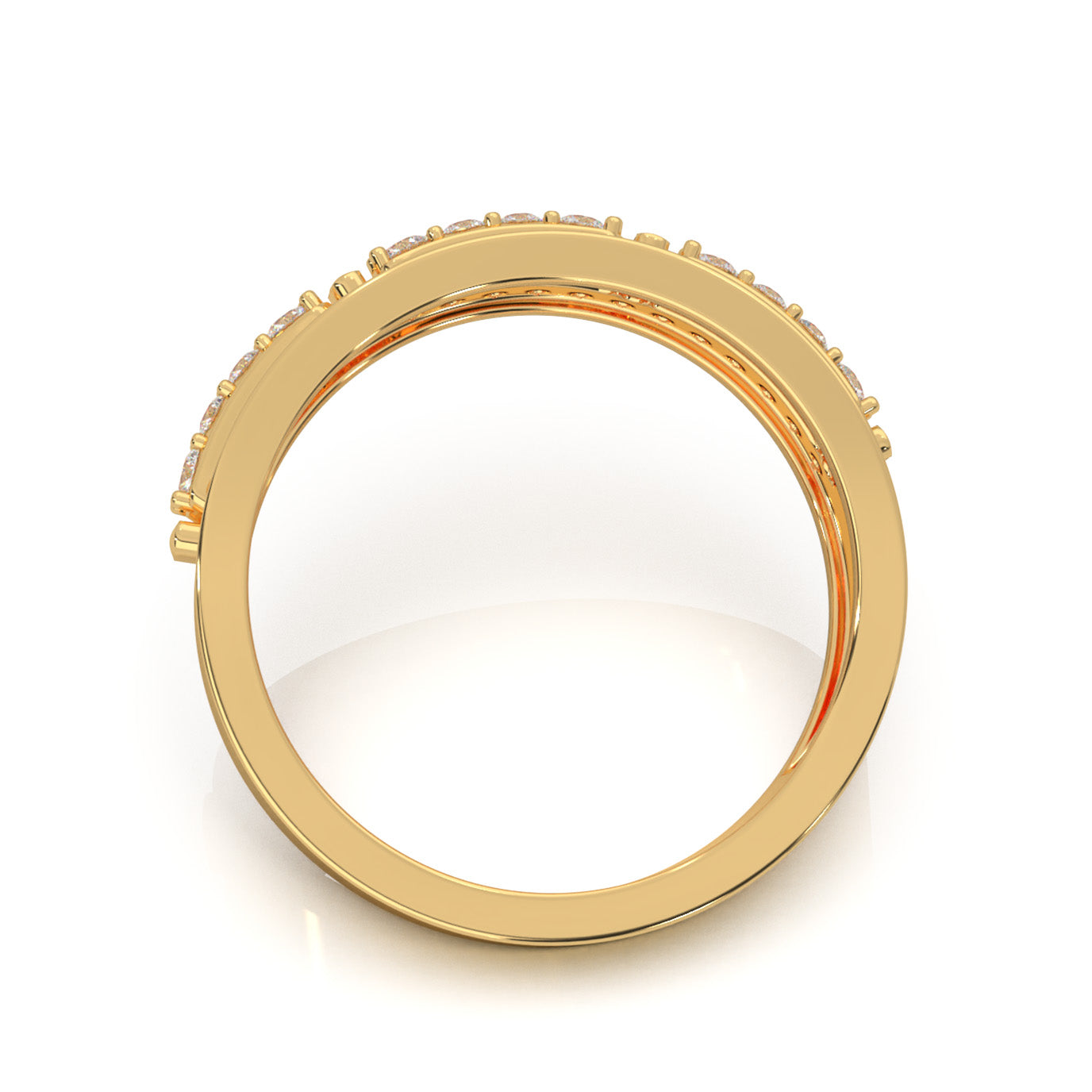 0.60 ct Lab Grown Diamond Wedding Bands in 14k Yellow Gold