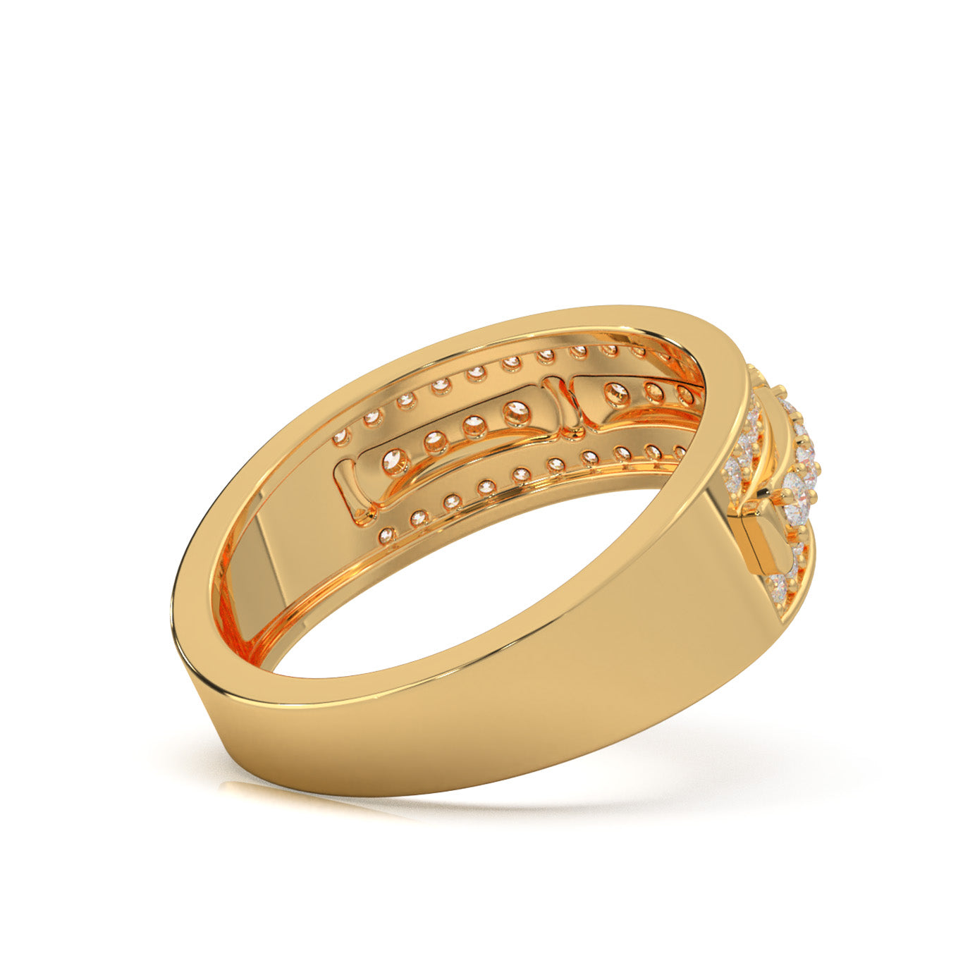 0.60 ct Natural Diamond Wedding Bands in 14k Yellow Gold